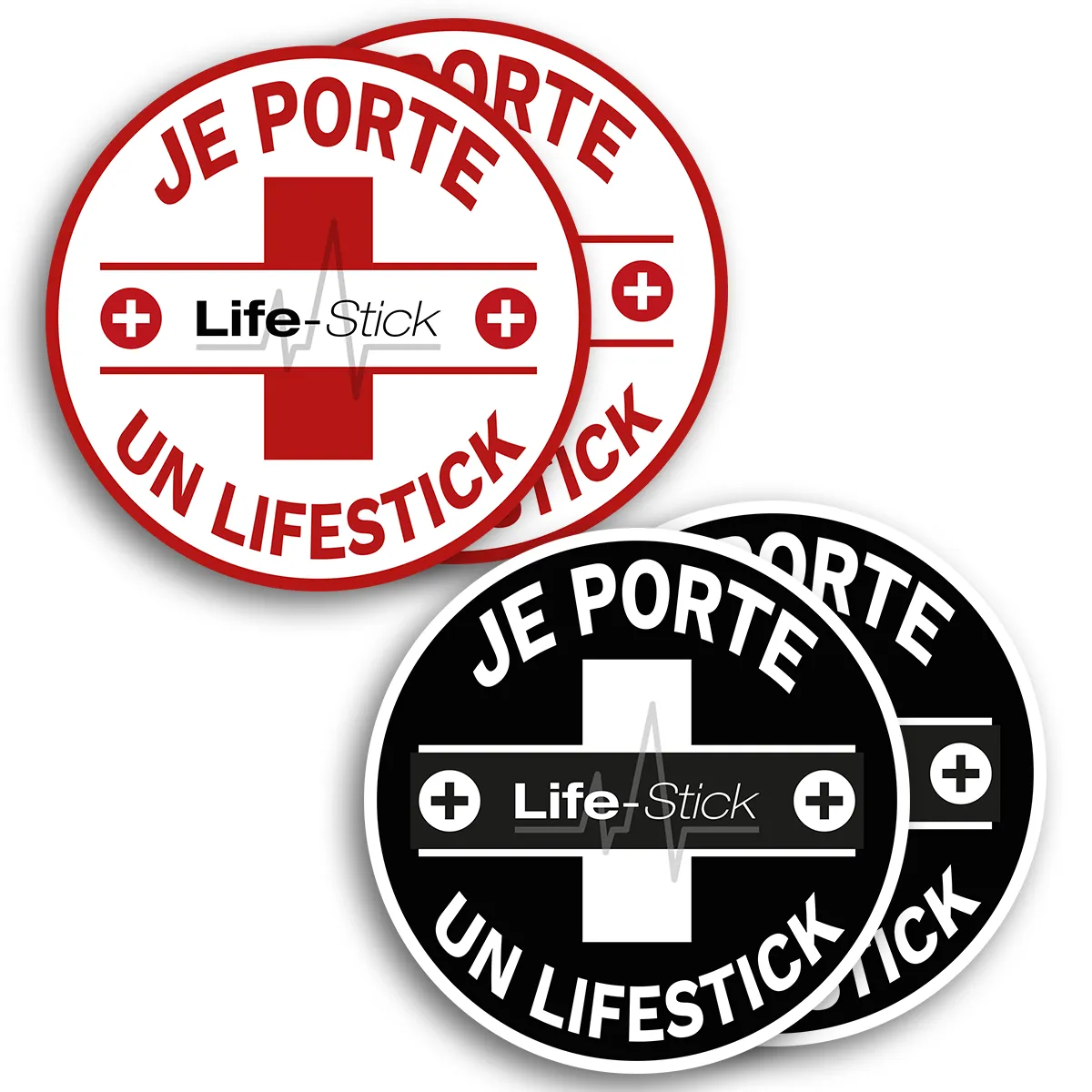 Pack de 4 autocollants « Je porte un LifeStick »